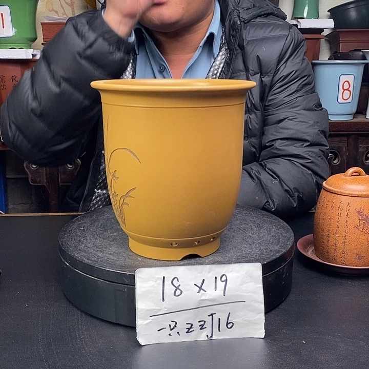 紫砂花盆货号一只ZZJ16