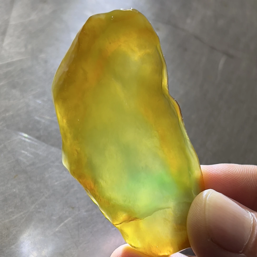 天然冰料黄翡黄加绿大牌子肺部