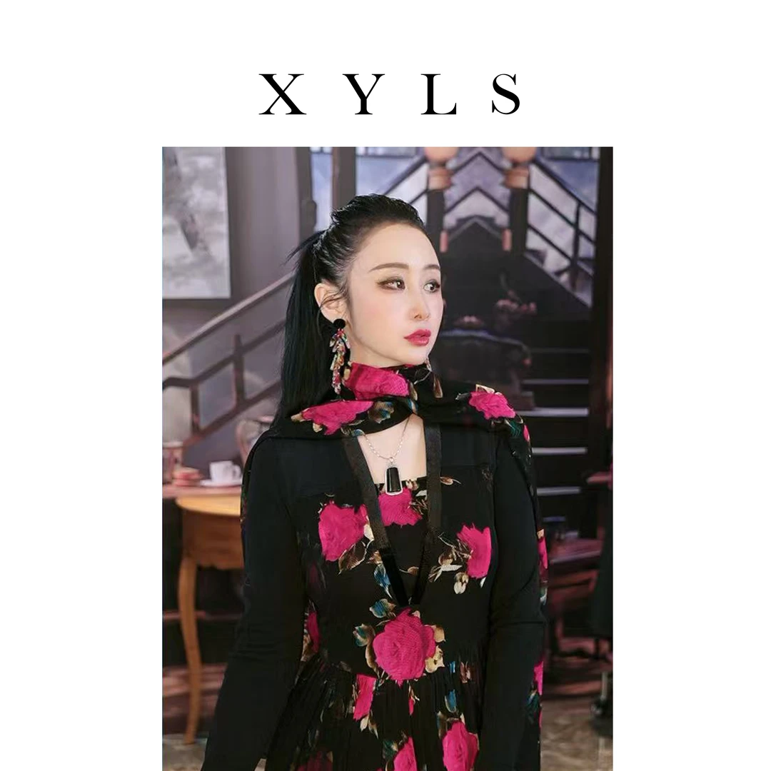 女装连衣裙弹力印花T006925