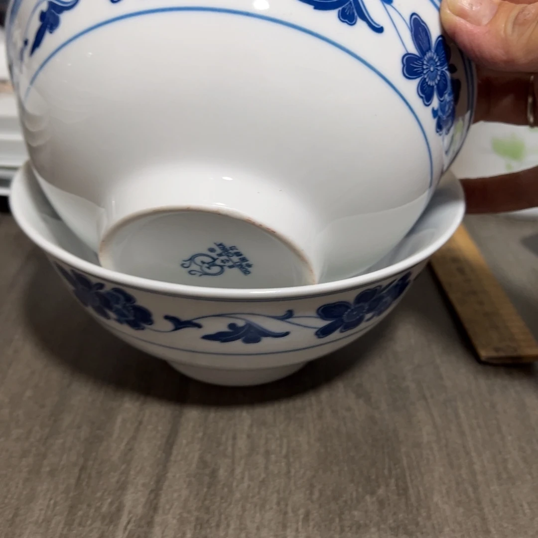 醴陵高温瓷16.5厘米斗笠2个