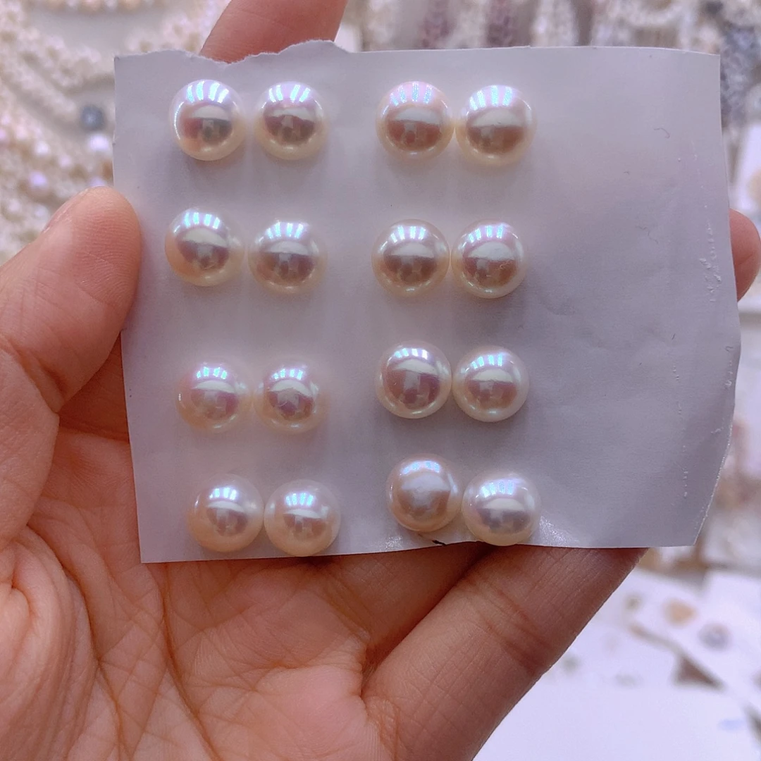 未镶嵌淡水珍珠耳饰随机发