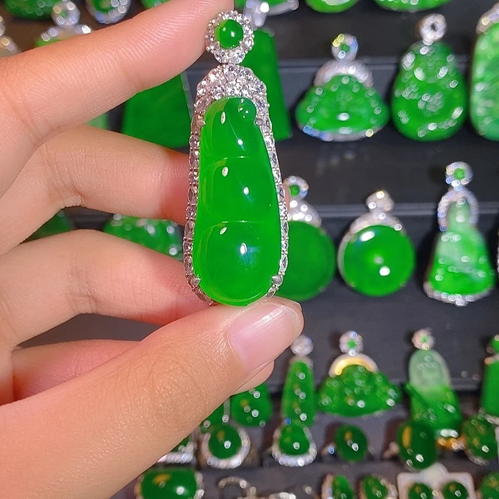 翡翠银S925镶嵌颈饰ii