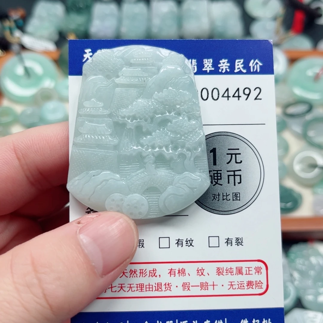 翡翠未镶嵌吊坠(不含链)