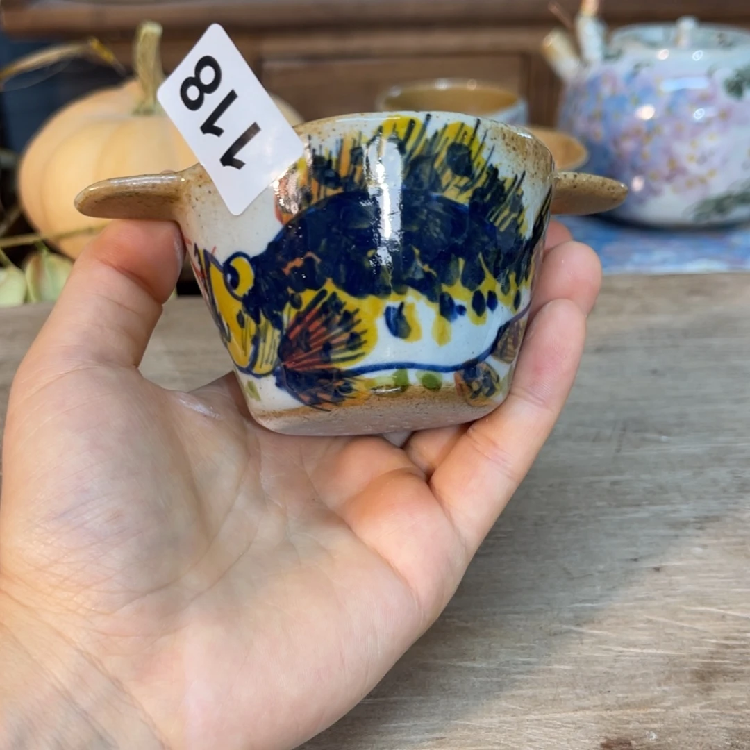 阿***音壶素浅陶瓷手工手绘