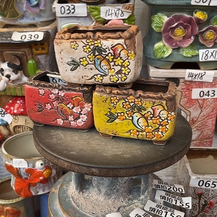 粗陶材质多肉花盆