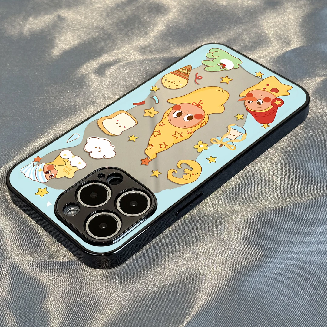 冰淇淋星星人适用iPhone17promax手机壳16苹果可爱创意电镀镜面