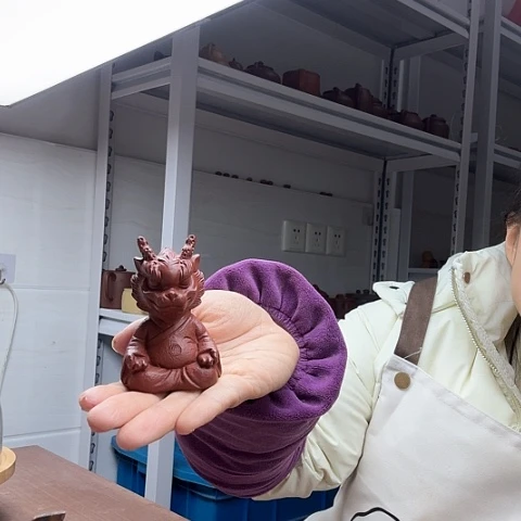 朱泥小龙人茶宠茶宠皓**空