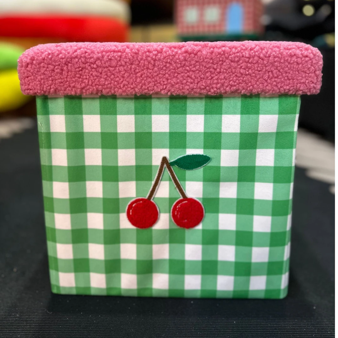 方格樱桃带盖折叠后备箱杂物储物收纳