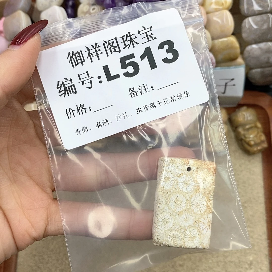 硅化珊瑚（珊瑚玉）L未镶嵌L***理