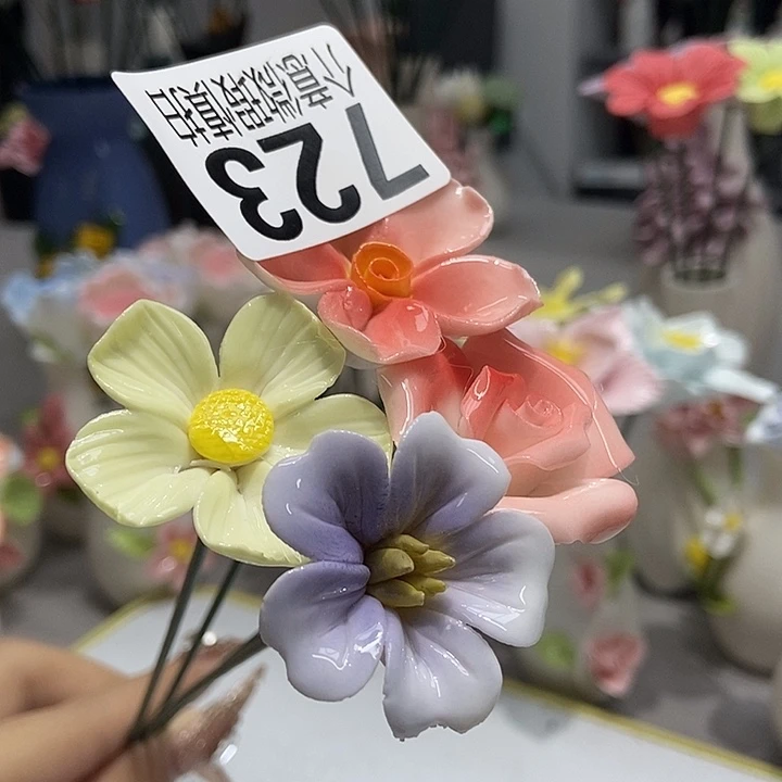 陶瓷纯手工捏花设计