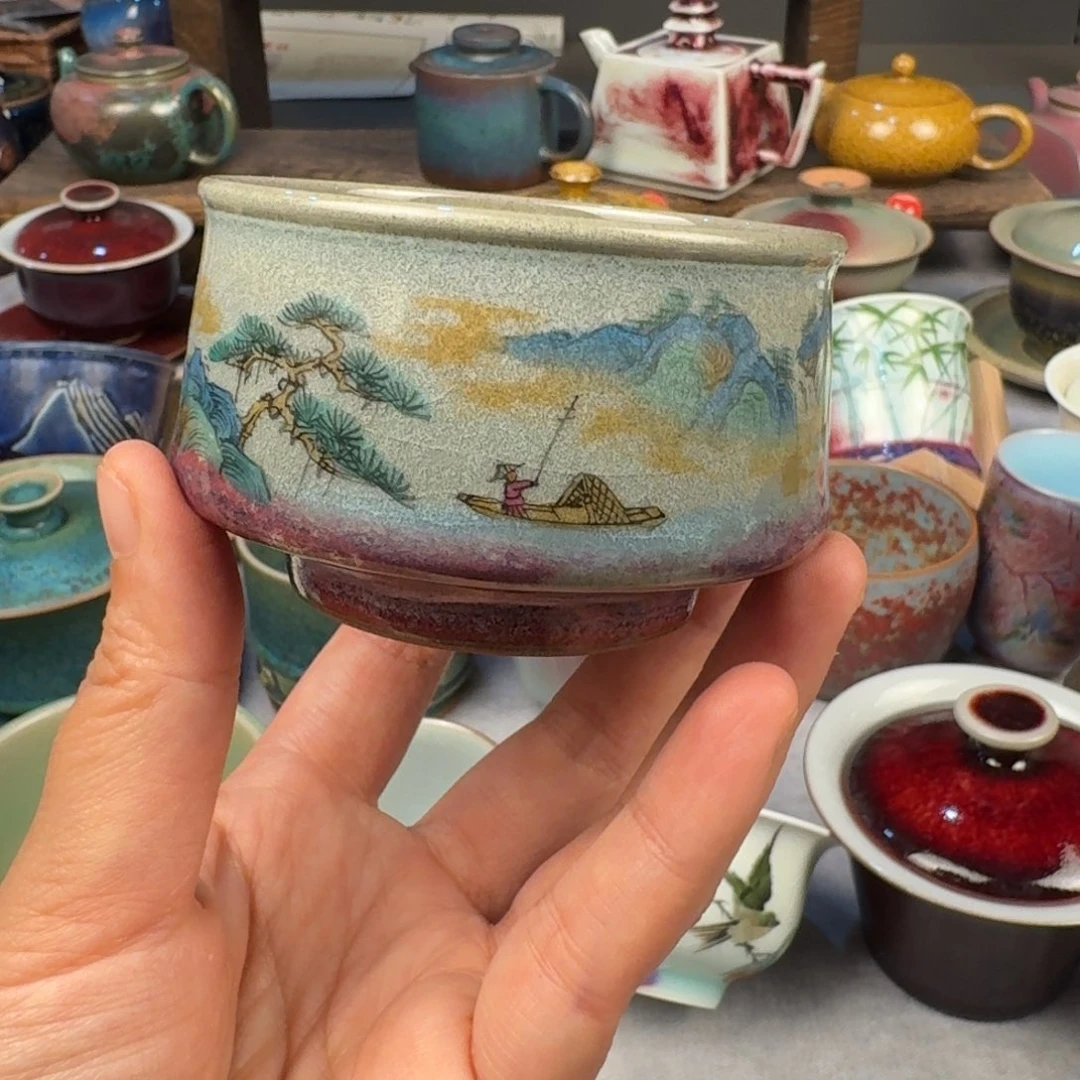 瓷片钧瓷单杯钧瓷单杯钧瓷