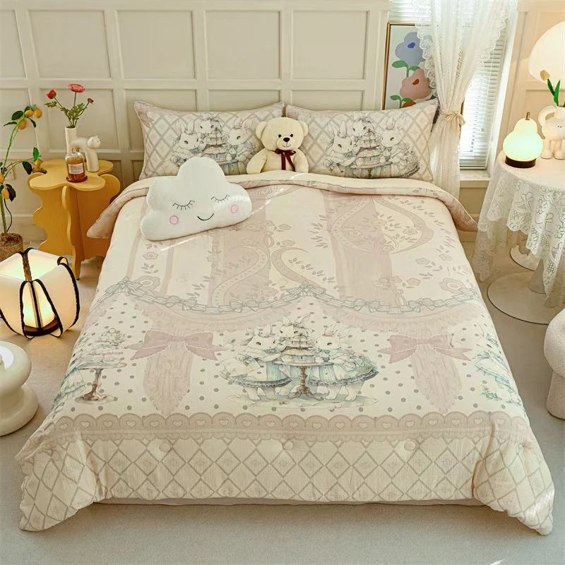 【京かわ会社】奶盖被200*230兔子公主