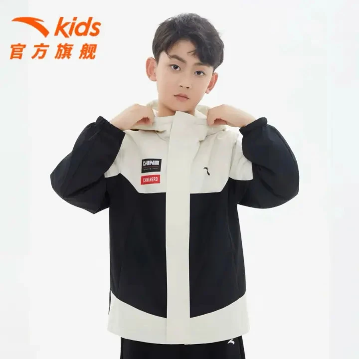 安踏儿童2025新款秋冬舒适运动梭织厚外套运动休闲-A52536603