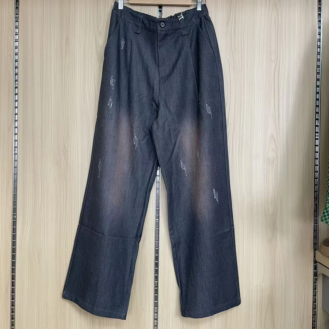 小众潮牌牛仔直筒裤时尚潮流6427裤