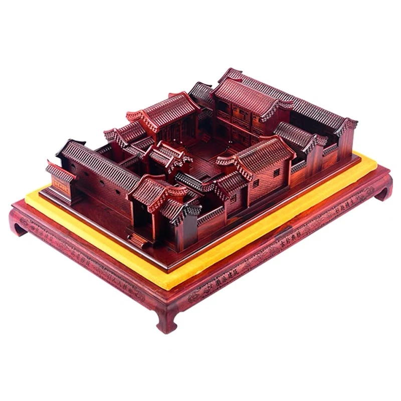 复古四合院微缩工艺品桌面摆件