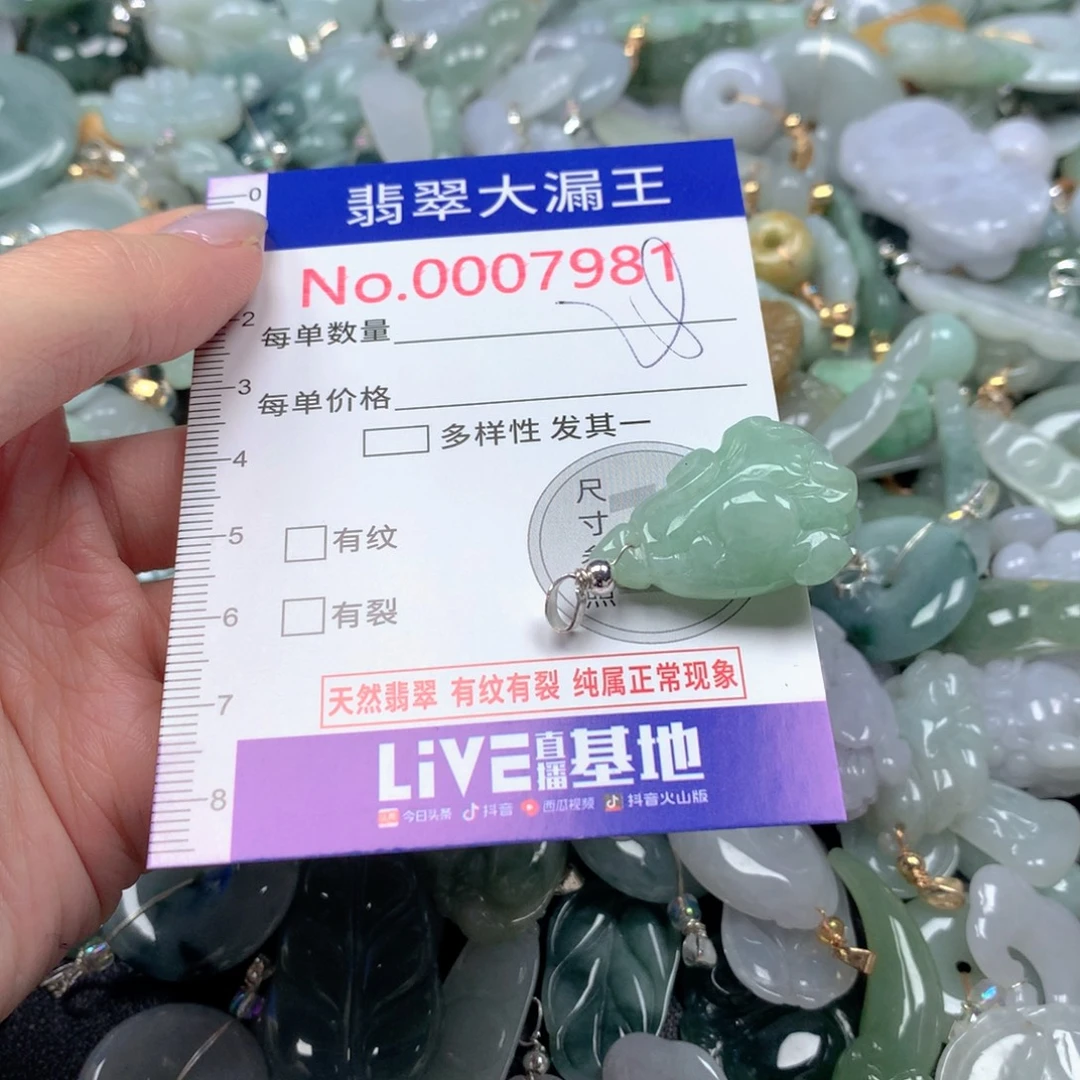 翡翠未镶嵌吊坠(不含链)