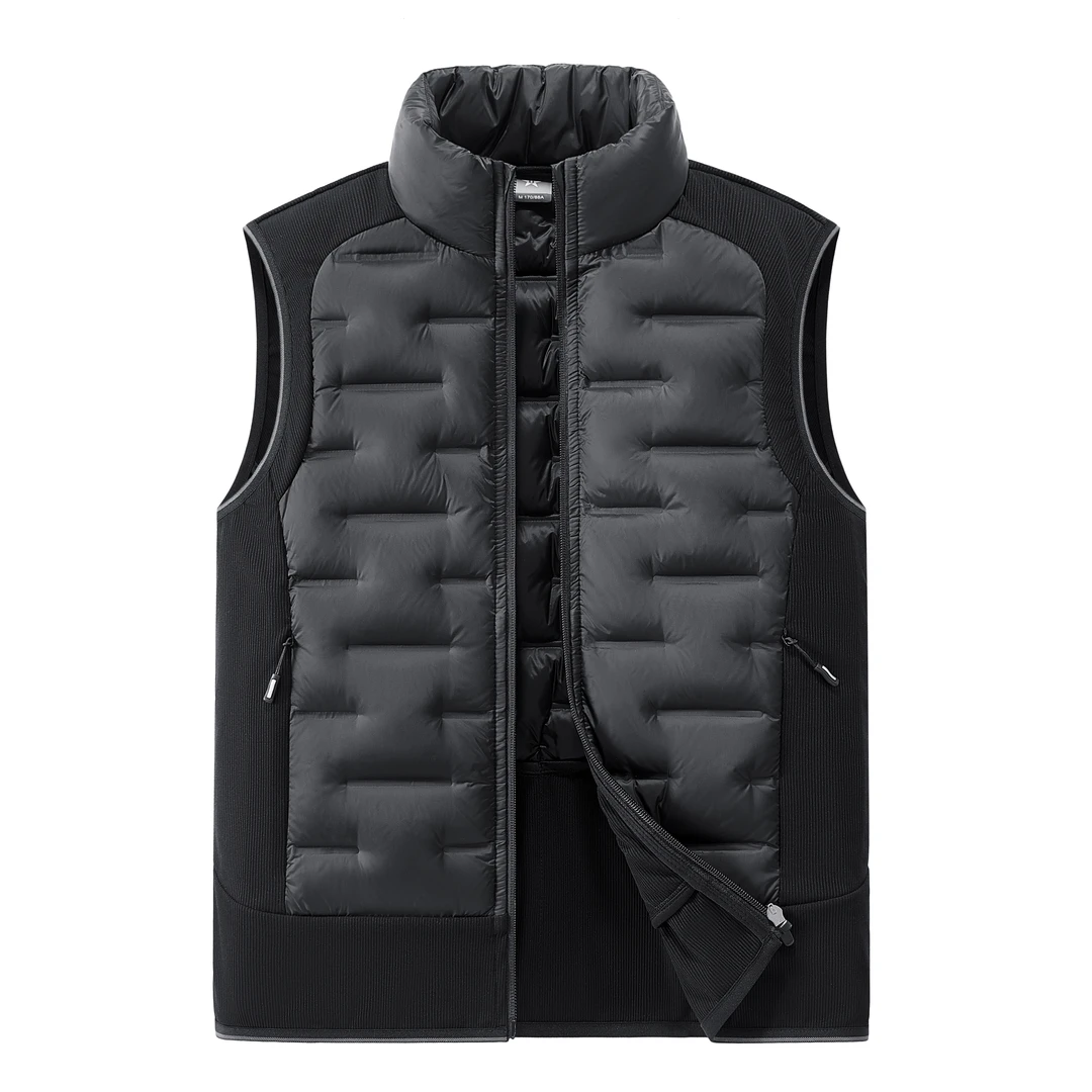 8999拼接立领款羽绒马甲男士