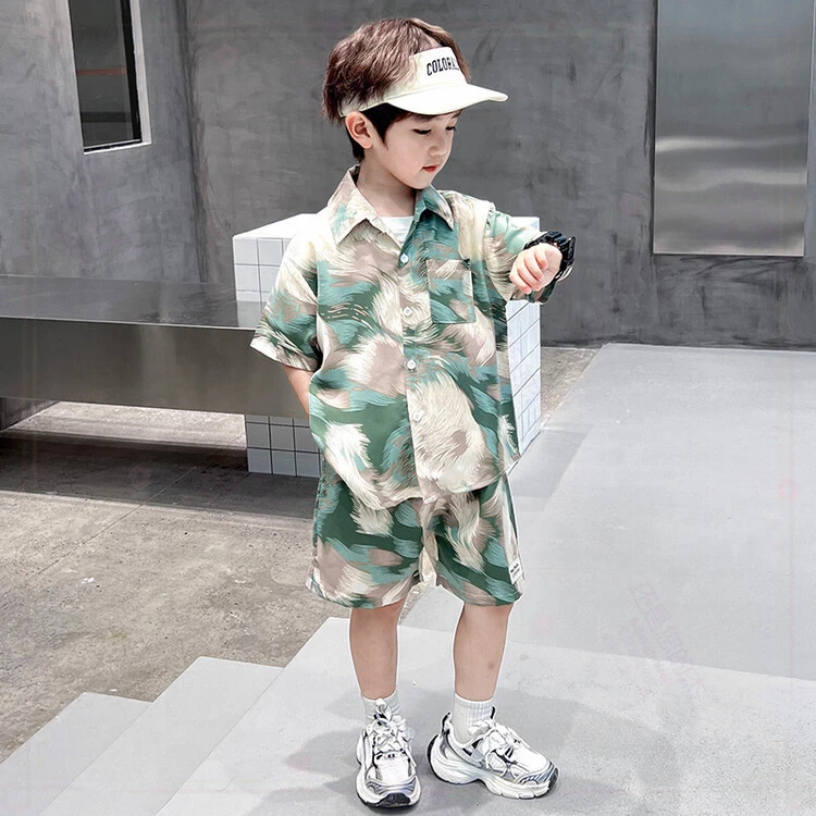 童装男童衬衫2025新款夏季夏装帅气薄款短袖儿童洋