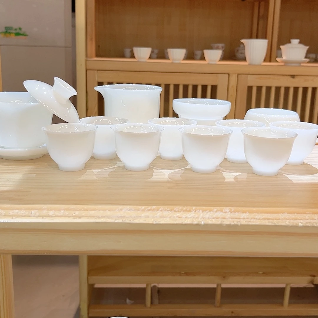 【御瓷斋】羊脂玉瓷茶具套装