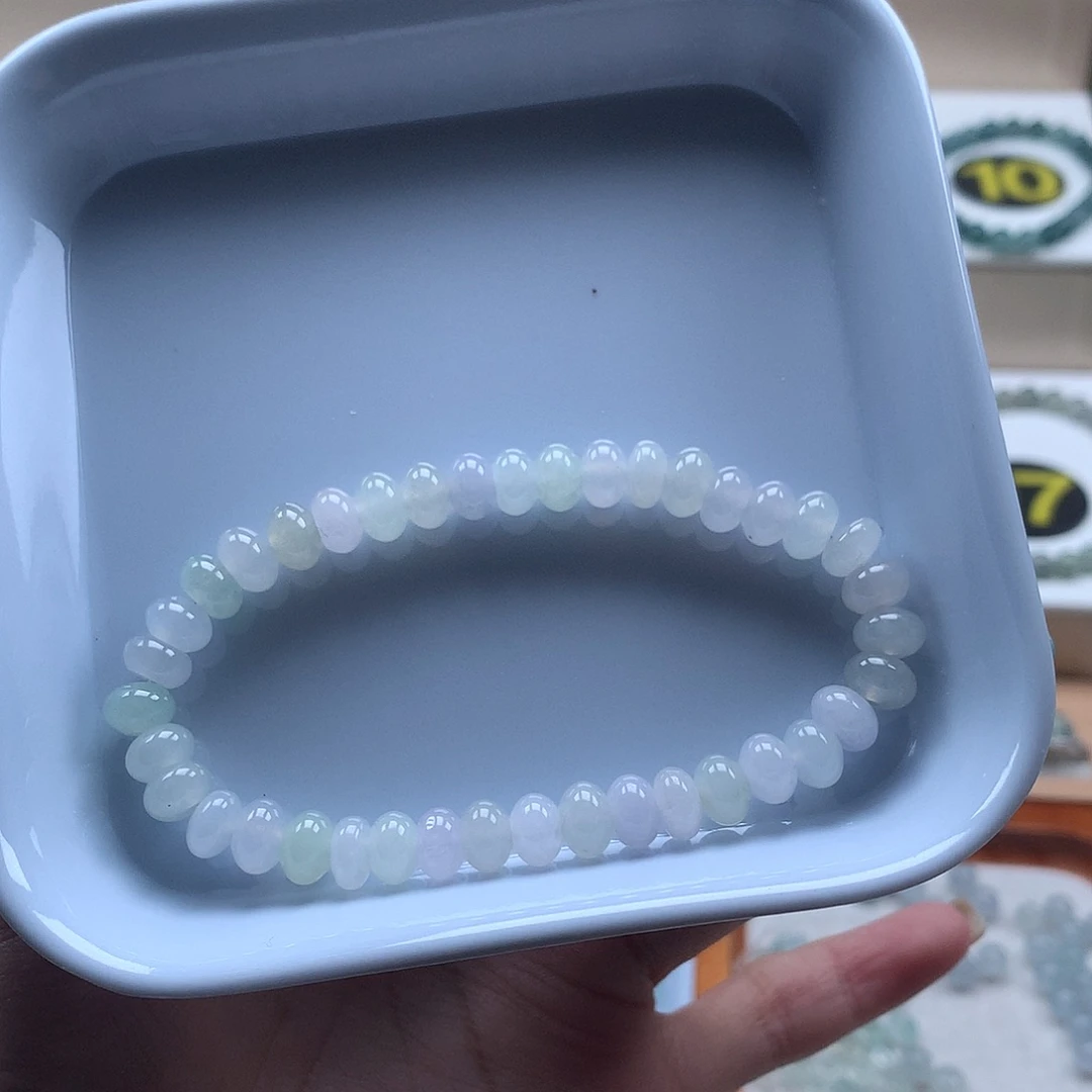 未镶嵌手串翡翠翡翠股珠7.2马卡龙