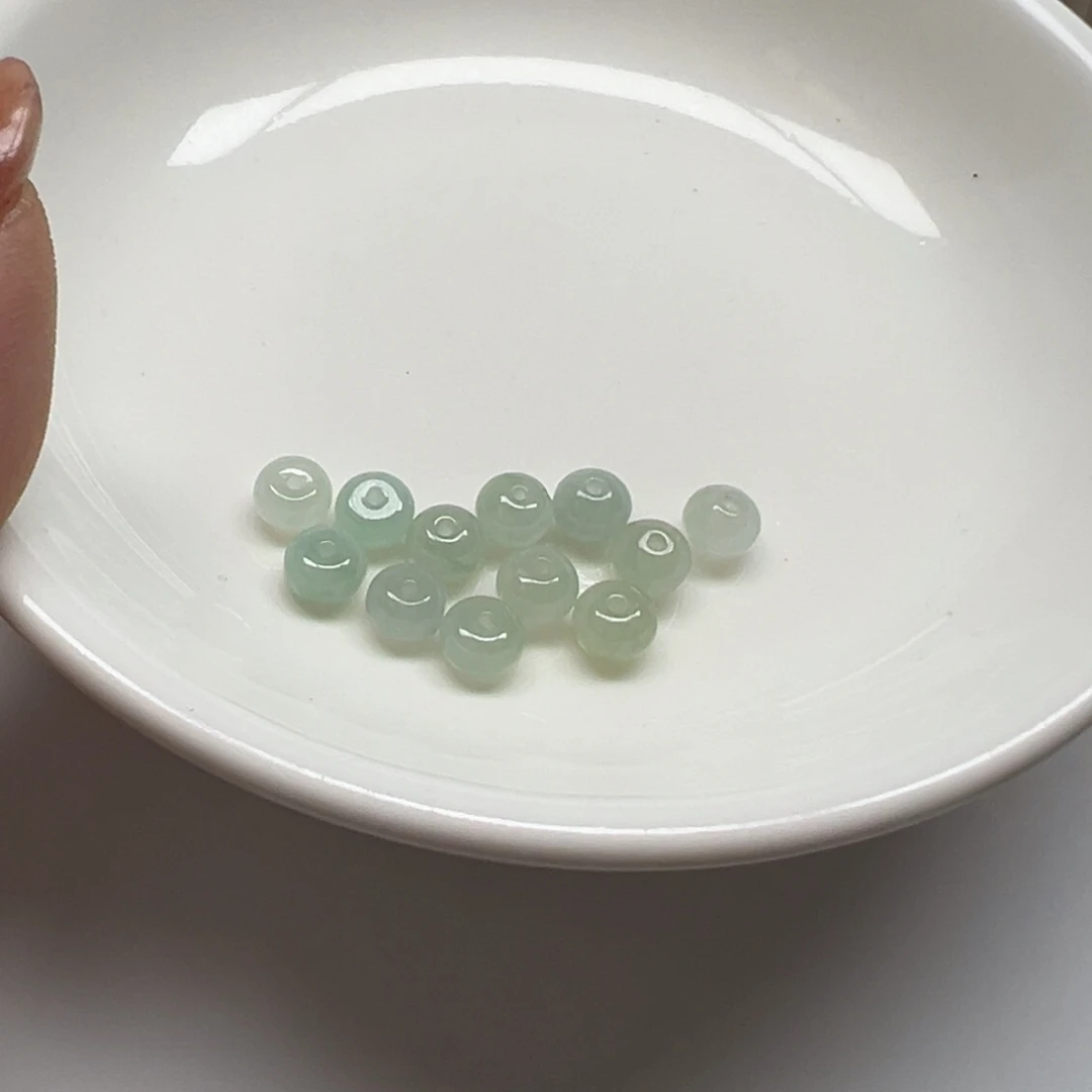 翡翠散珠?****?纯天然缅甸翡翠A货卡6，12颗