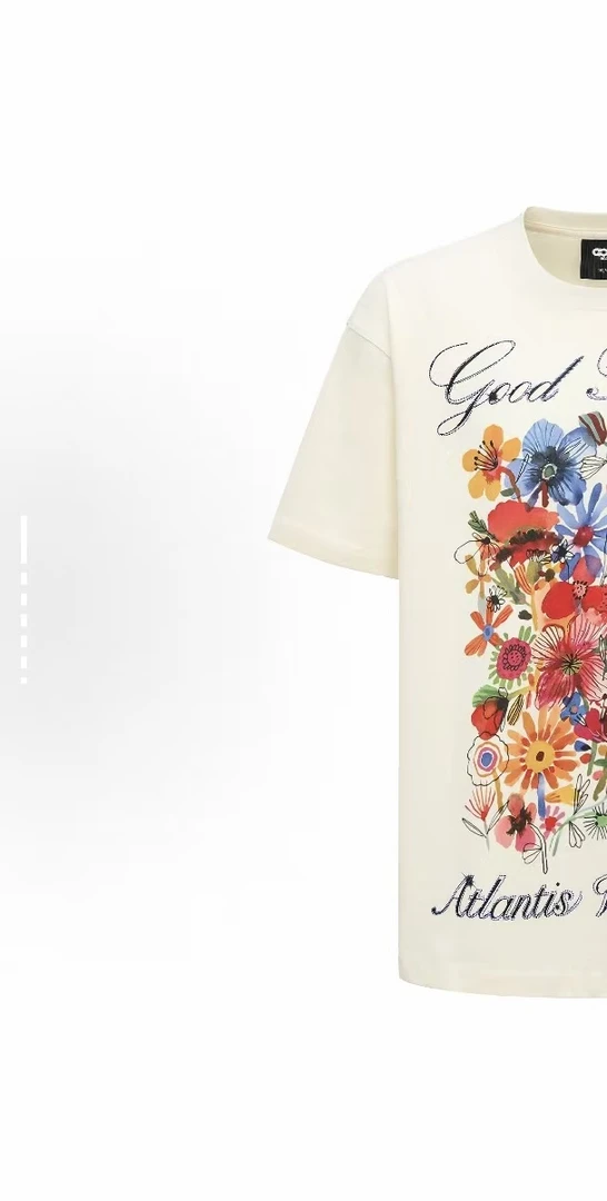 G60 Atlantis花卉烫钻 轻奢时尚高级感印花短袖T恤