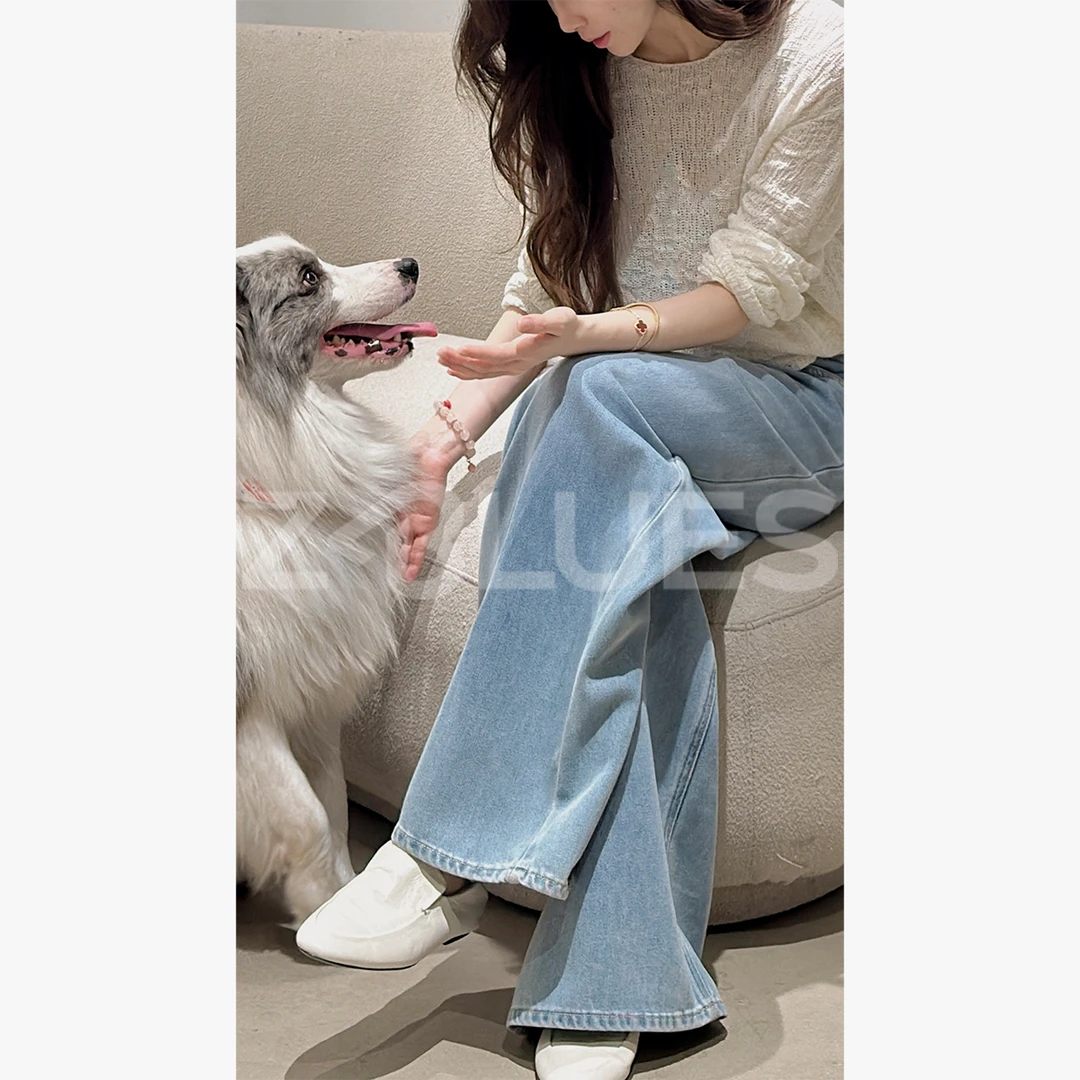 Z.blues【自由放风】汉麻莱赛尔阔腿泉水牛仔裤YZQSHZ262