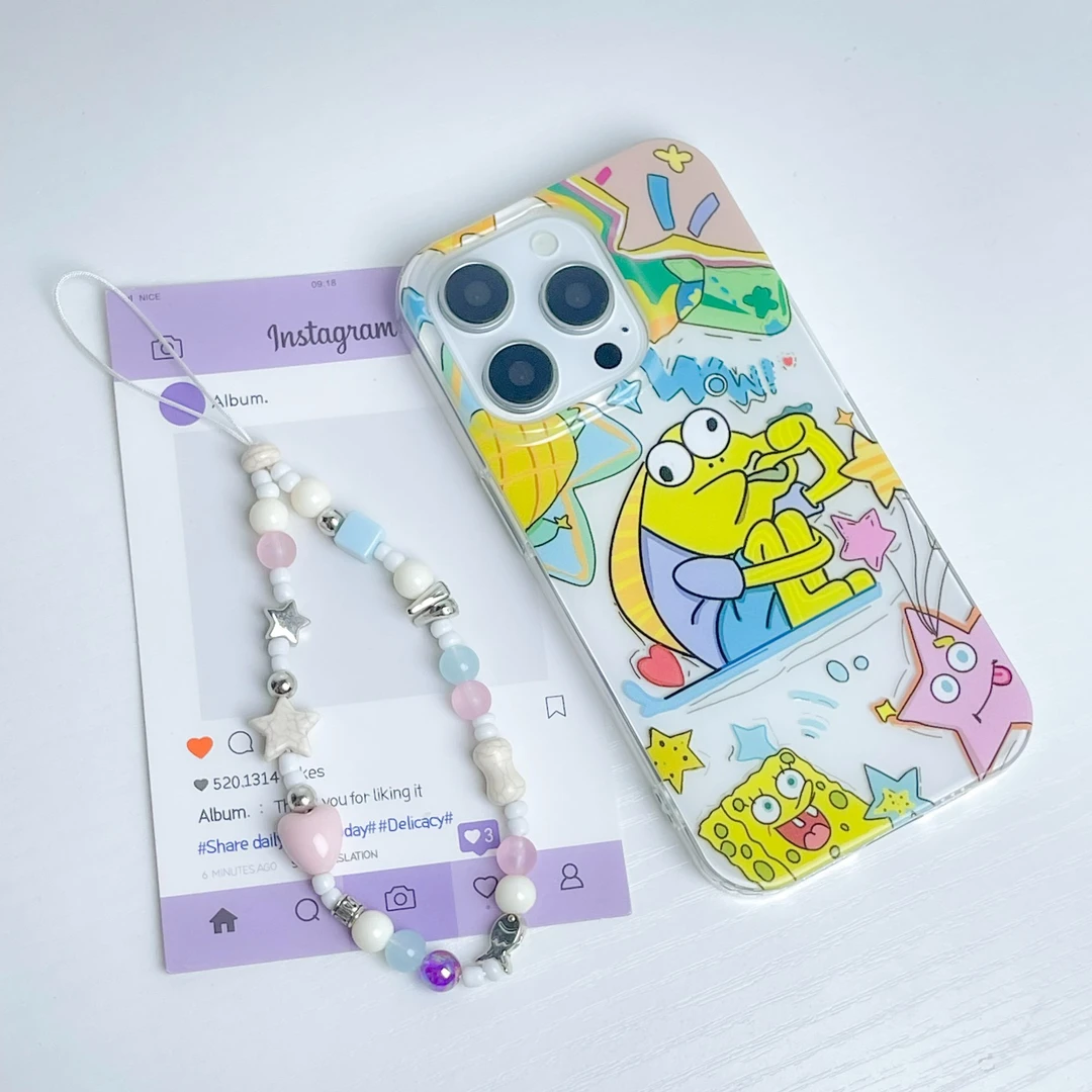 丑鱼苹果17手机壳防摔搞怪比奇堡iphone16pm/华为pro小米vivo红米