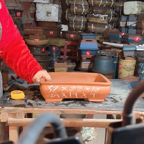 紫砂花盆长方盆一只