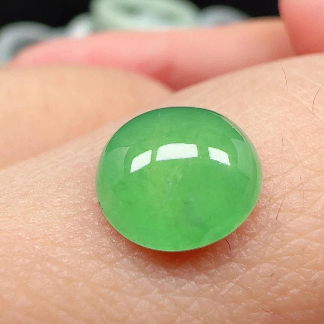 翡翠未镶嵌耳饰蛋面