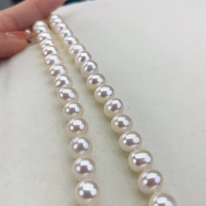 淡水珍珠颈饰银S925镶嵌9➕极光炫彩高品