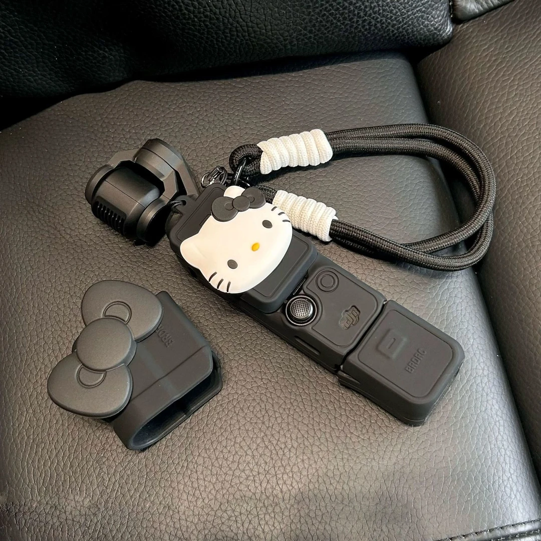 大疆pocket3硅胶套保护可爱kt猫软胶口袋相机配件运动相机保护套