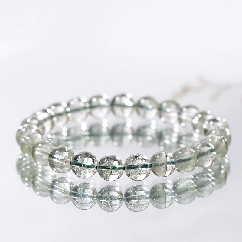 天然绿幽灵翠绿色绿幽灵单圈水晶手链L02-尺寸可选-多样性发其一