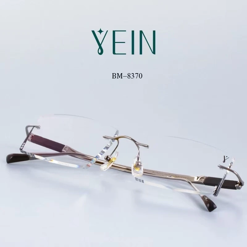 YEIN/魅影BM8370钻石切边无框眼镜