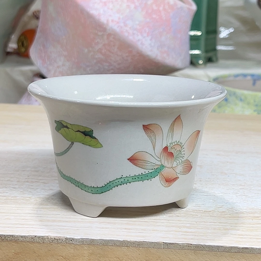 陶瓷绿植多肉微瑕花盆外口径：9.5*6