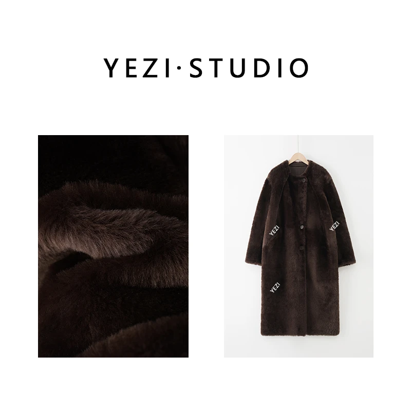 叶子定制【冬日战袍】辛z蕾同款澳洲羊皮毛一体大衣24491725-12/15