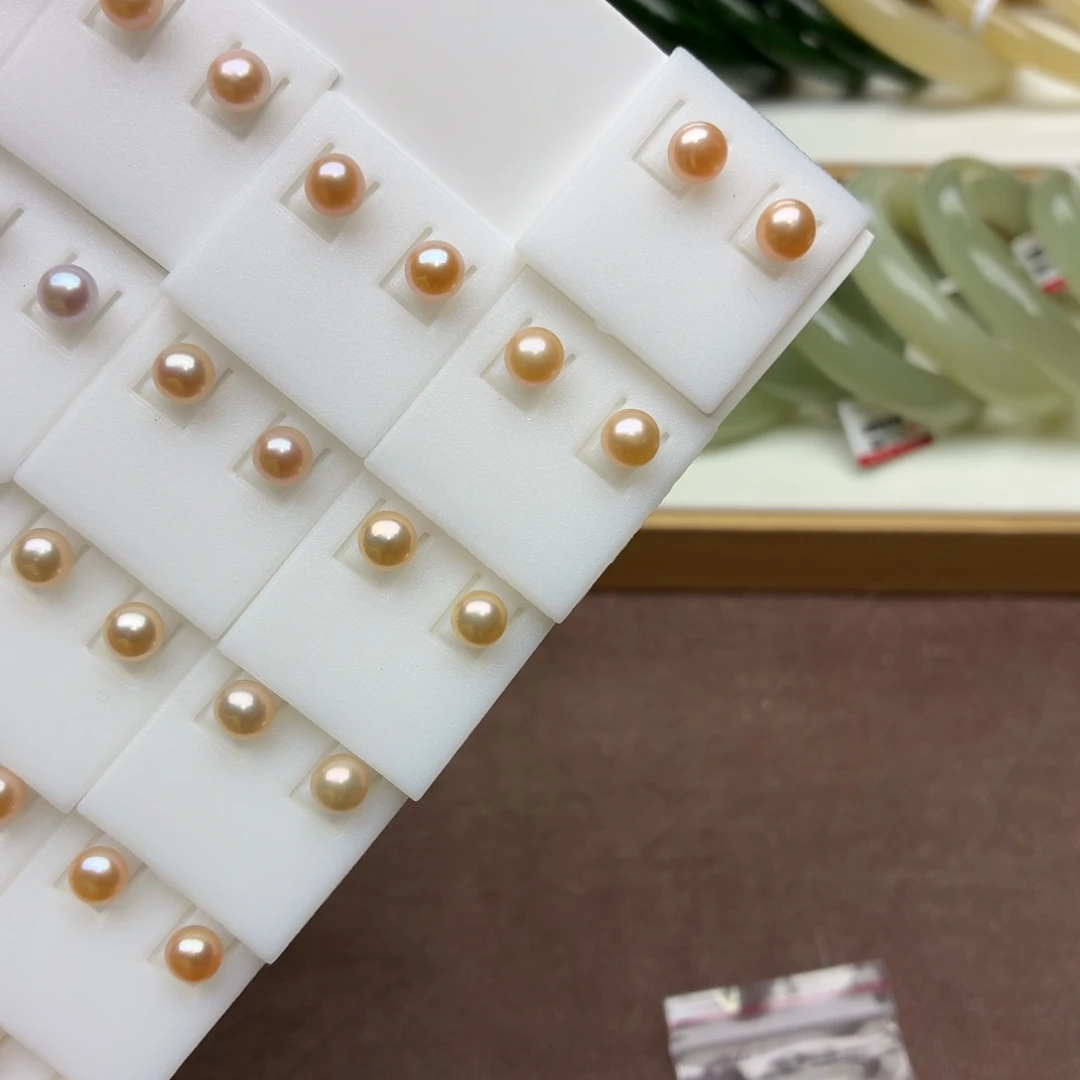 银S925镶嵌淡水珍珠耳饰