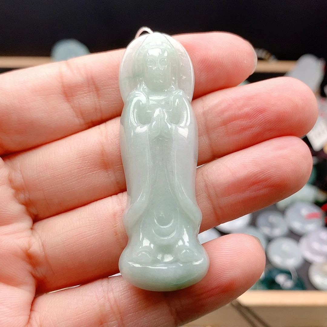 吊坠(不含链)未镶嵌翡翠45站观音