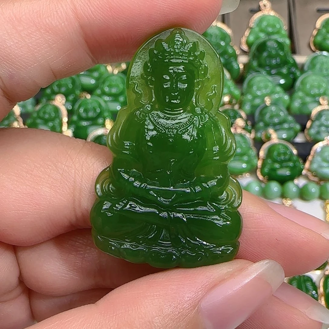 和田玉（碧玉）吊坠(不含链)未镶嵌