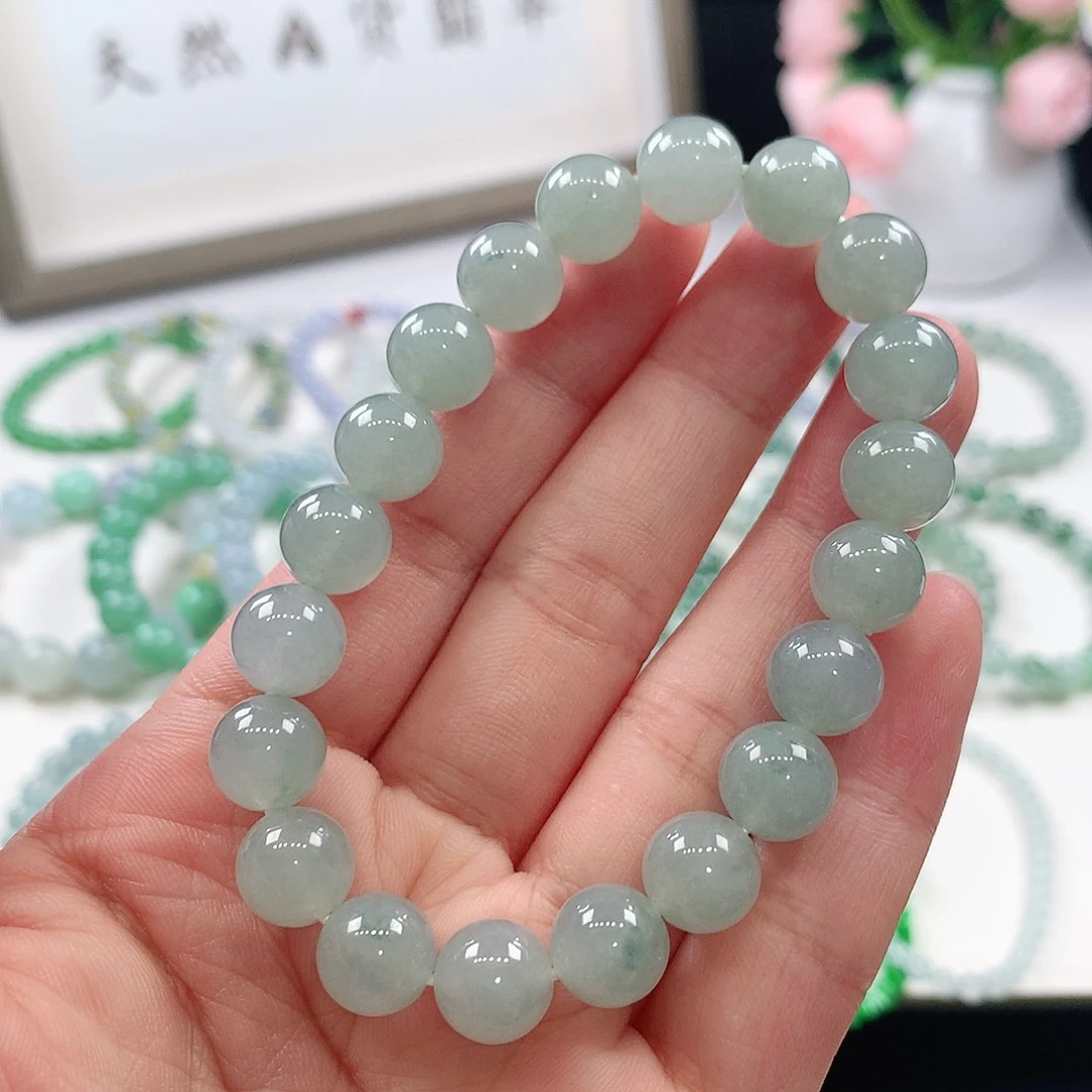 翡翠未镶嵌手链手链9.5mm