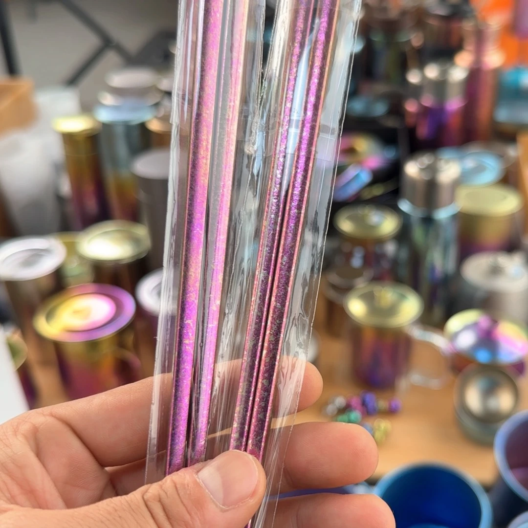 钛两双方头微瑕筷子玫瑰色