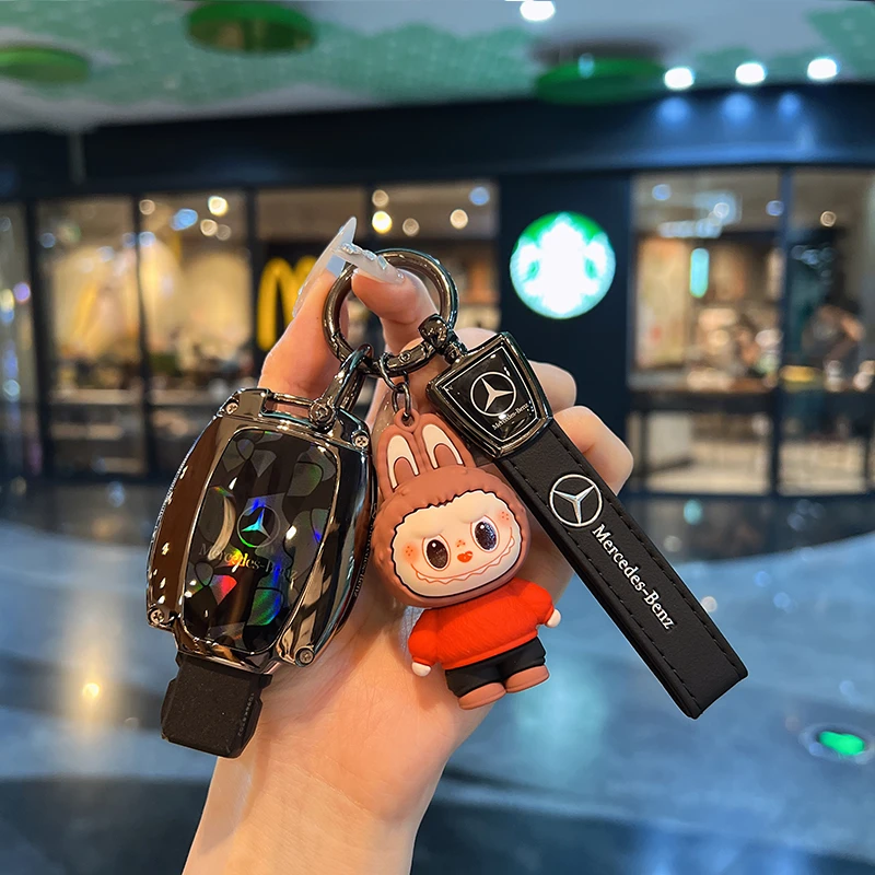 适用奔驰钥匙套gla200老款a200扣gle320女cla壳glc300l炫彩v260l