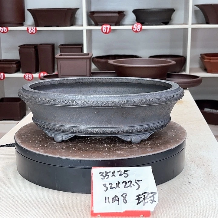 淇***主紫砂花盆祥云腰元小瑕