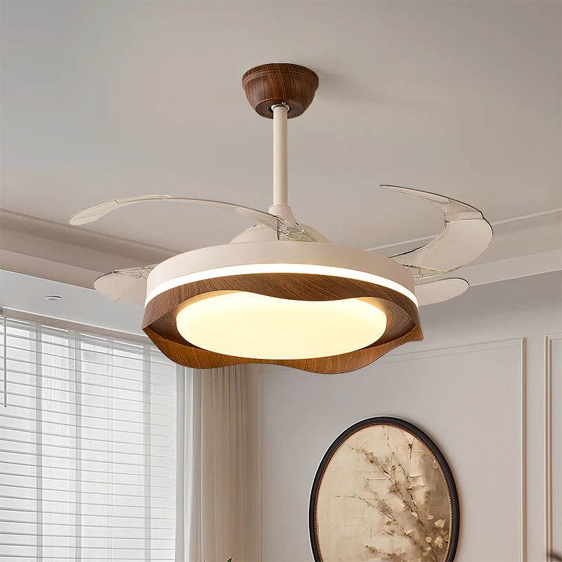 客厅大风力风扇灯一体吊灯风扇一体中山静音吊扇灯客厅隐形风扇灯