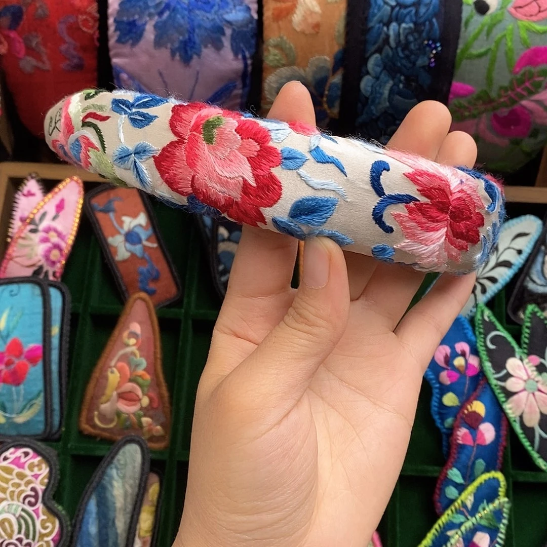 织绣老绣手工刺绣发箍