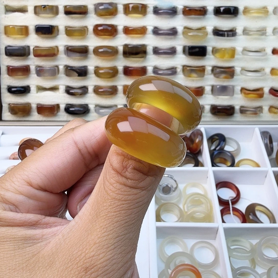 玛瑙/玉髓戒圈未镶嵌漫*福利