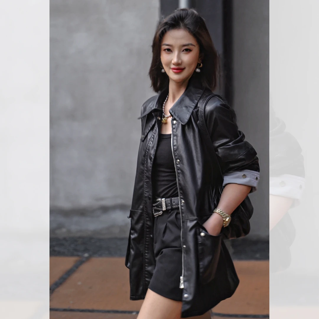 2025秋季新款中长款风衣外套女810
