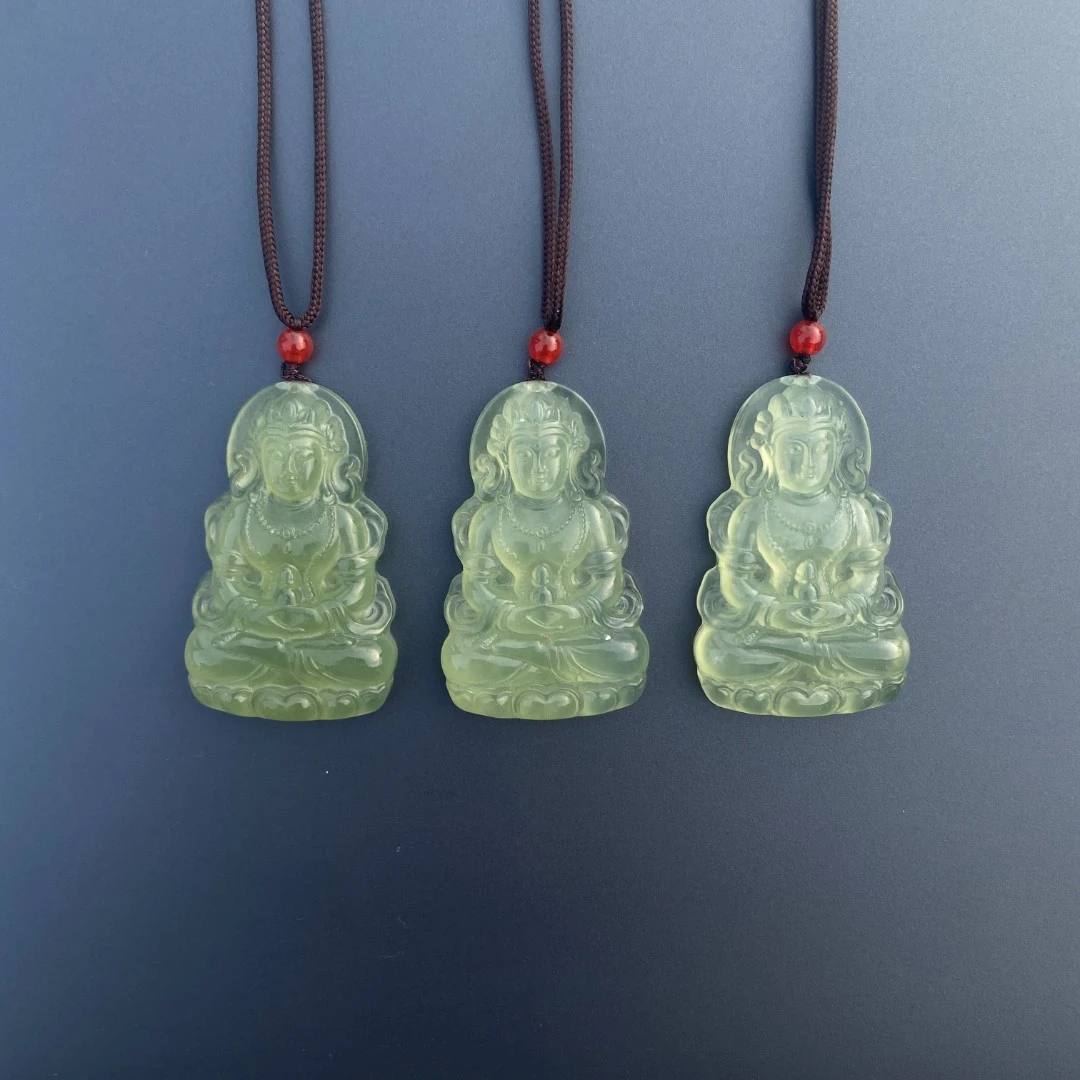 【诚总福利】纯天然蛇纹石玉未镶嵌多样性发其一渡母观音