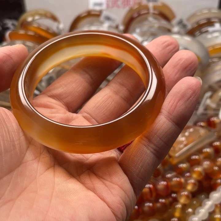 紫***玉玛瑙/玉髓手链未镶嵌