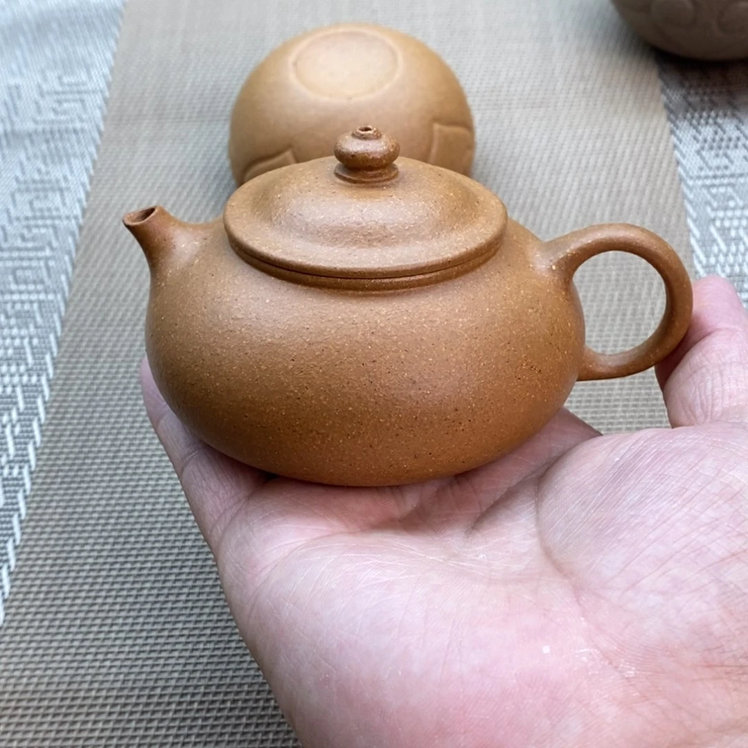 茶壶紫砂紫砂寒江微瑕130容量
